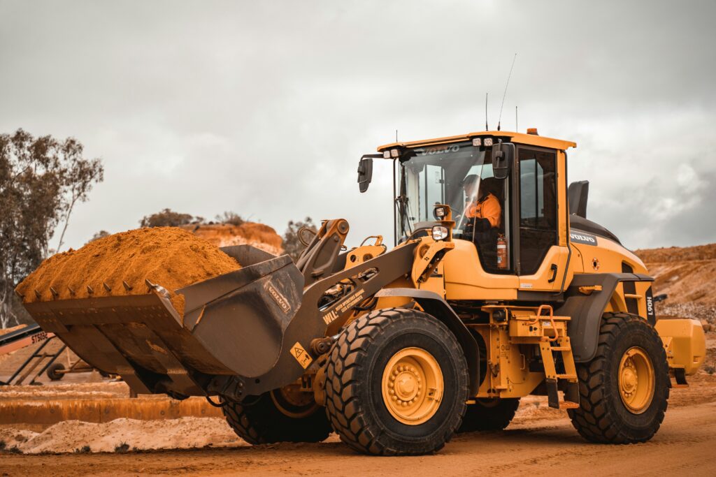 digger on site